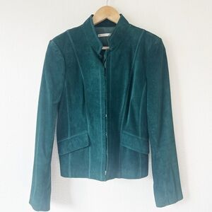Classiques Entier Suede Mandarin Collar Suede Jacket